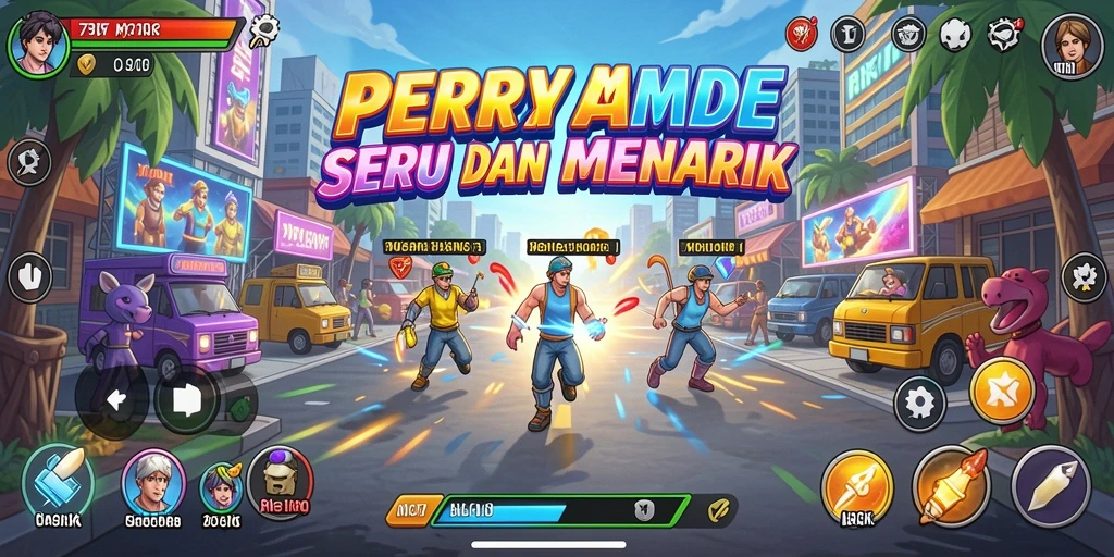 Tampilan gameplay seru di 73K dengan berbagai tantangan menarik.
