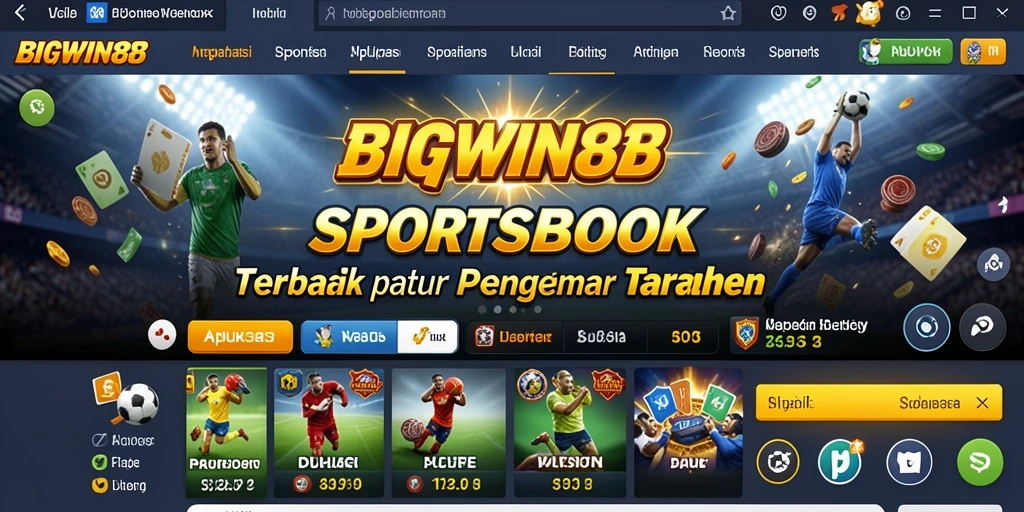 Screenshot gameplay Sportsbook yang menampilkan taruhan langsung yang seru.