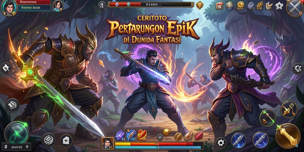 Gameplay pertarungan seru dalam CERITOTO dengan grafis menakjubkan.