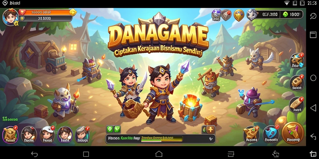 Tampilan gameplay DANAGAME yang dinamis dan menarik.