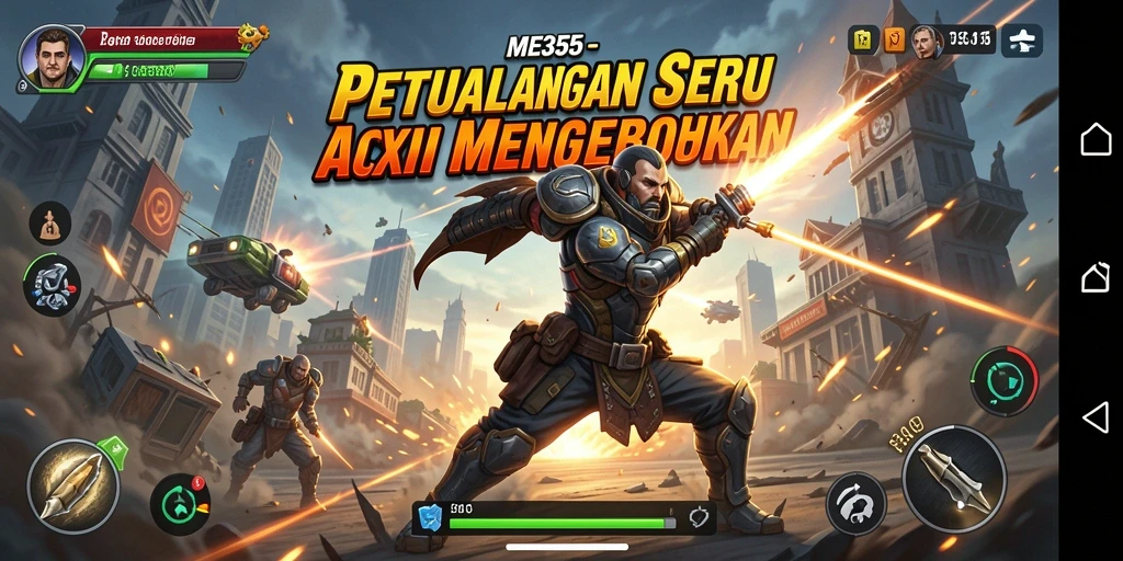 Tangkapan layar ME355 yang menunjukkan aksi seru selama permainan.