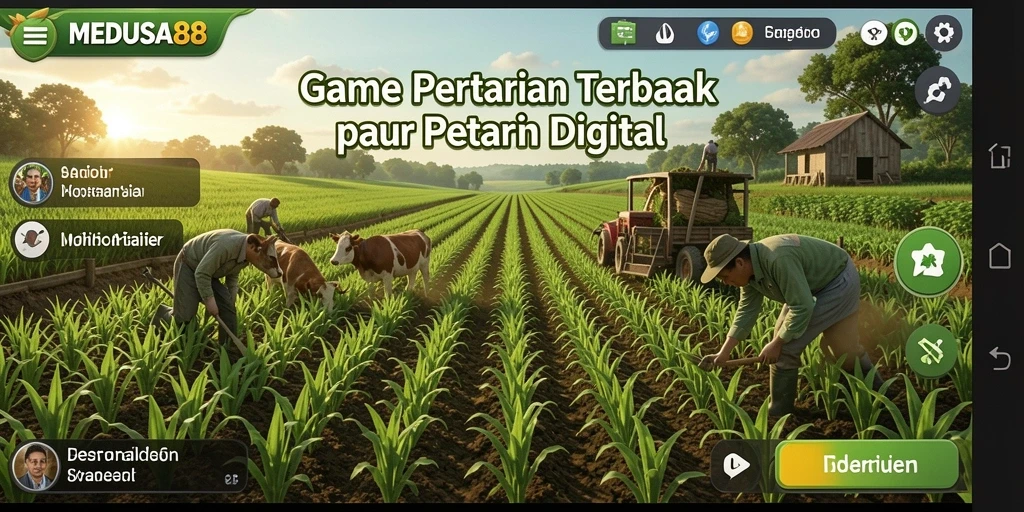 Tampilan gameplay <strong>MEDUSA88</strong> yang menyenangkan sambil berkebun.