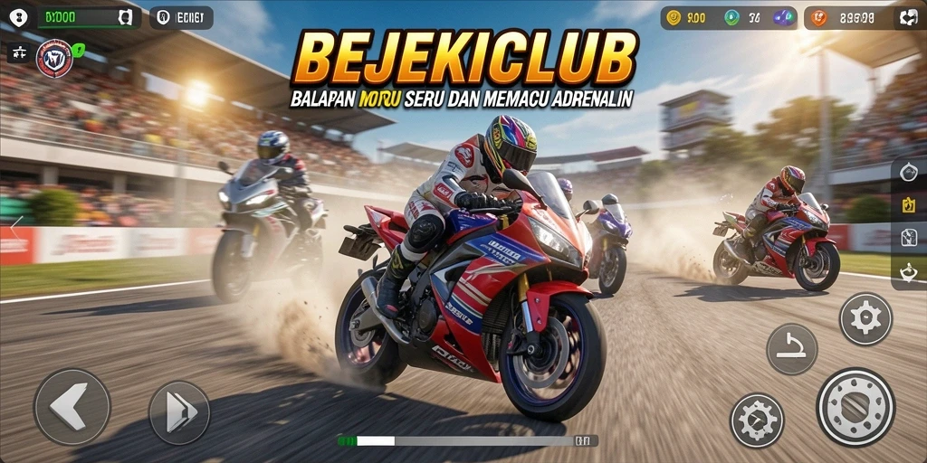Gameplay seru balapan motor yang mendebarkan di REJEKICLUB.