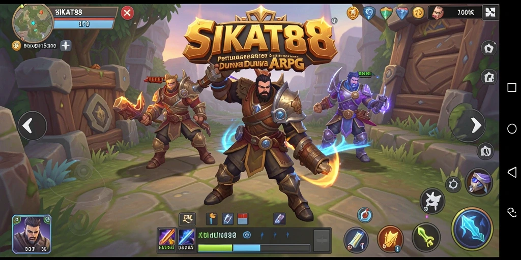 Tampilan permainan SIKAT88 yang menarik dan dinamis dalam mode ARPG.