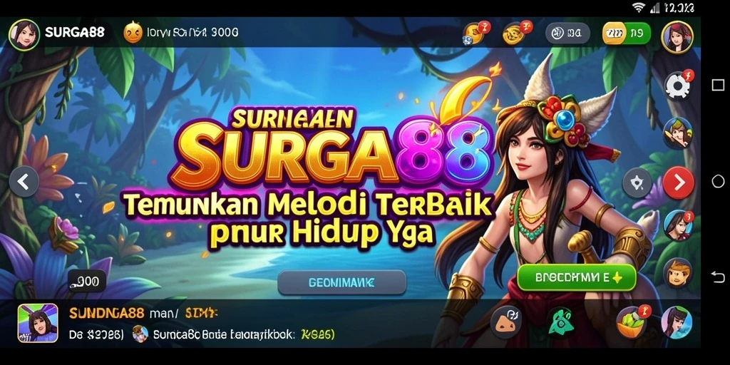 Tampilan gameplay SURGA88 yang penuh warna dan interaktif.